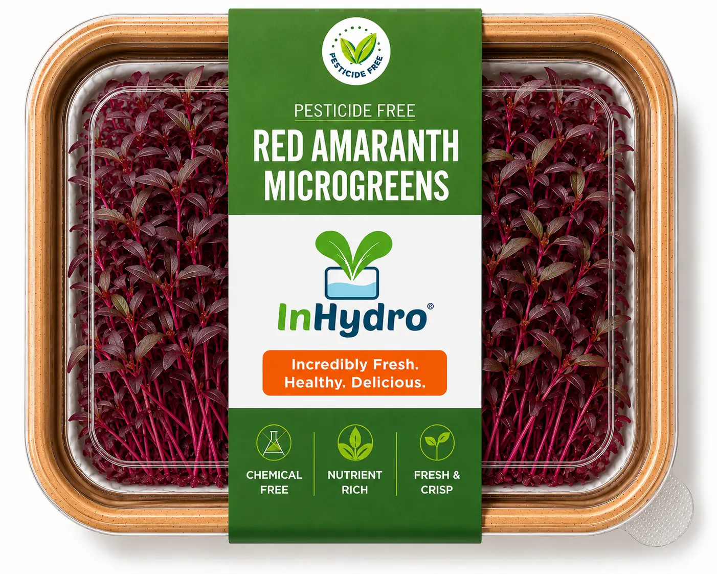 Fresh Red Amaranth Microgreens