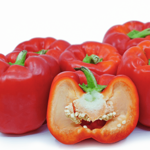 Fresh Red Bell Pepper - 400-500g – close-up – InHydroGreens, same-day delivery in Delhi NCR