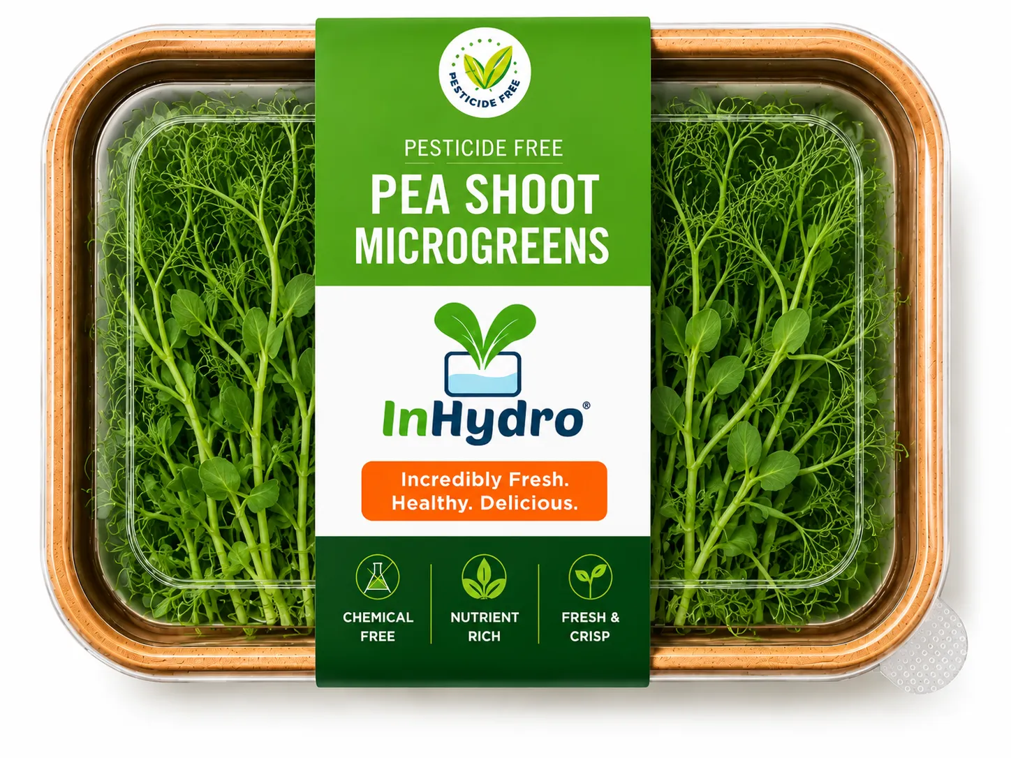Fresh Pea Shoot Microgreens