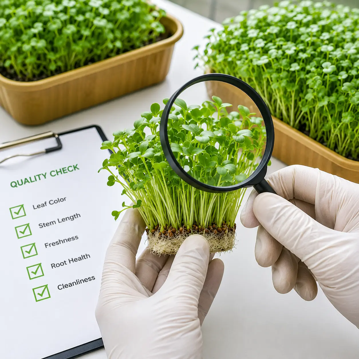 Microgreens quality check